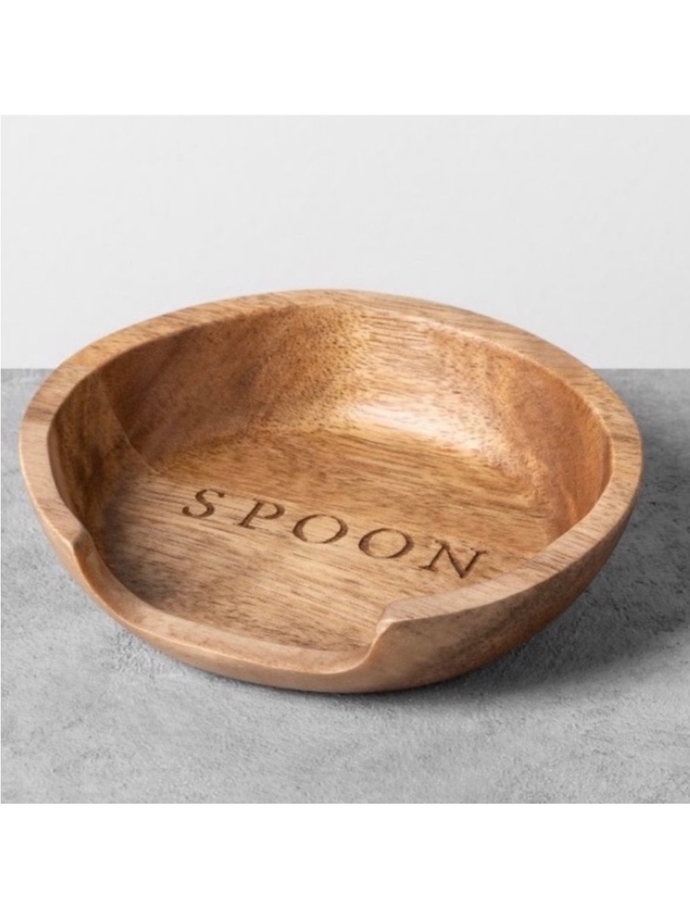 Hearth & Hand with Magnolia Acacia Rustic Wood Spoon Rest Wooden Spoon Tray